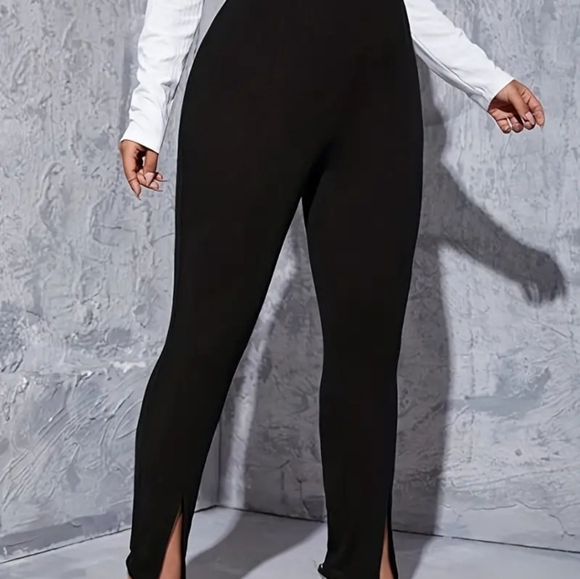 Black Women's Plus Size Casual Leggings 3X Holiday Ready NEW - Picture 4 of 7